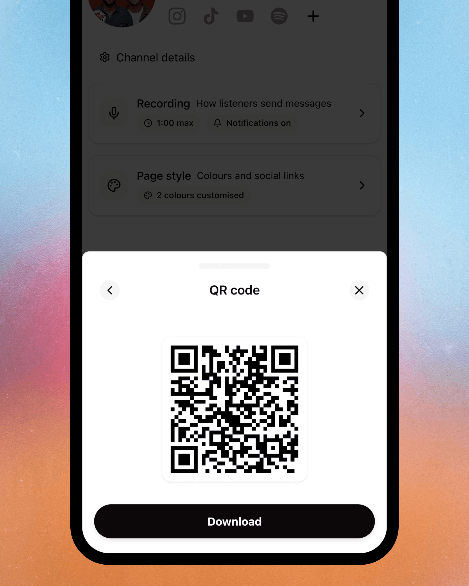 QR codes for print and places